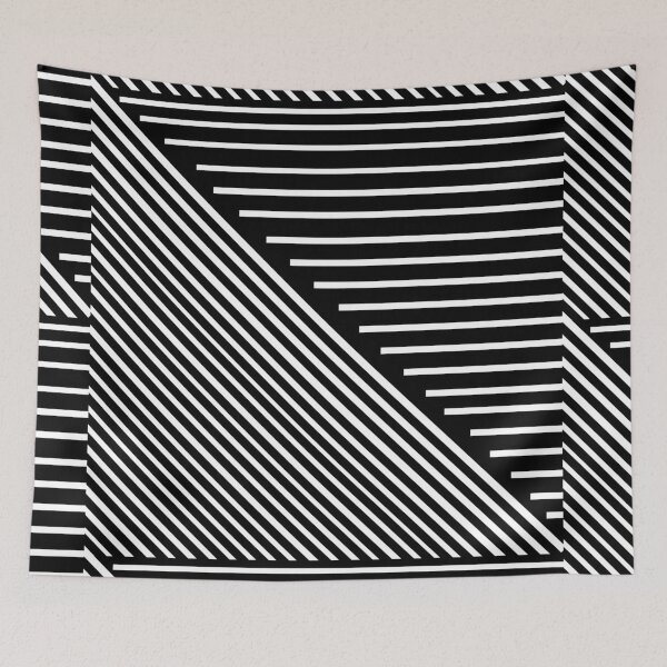Item preview, Black and White Line Pattern designed and sold by hashnan21.