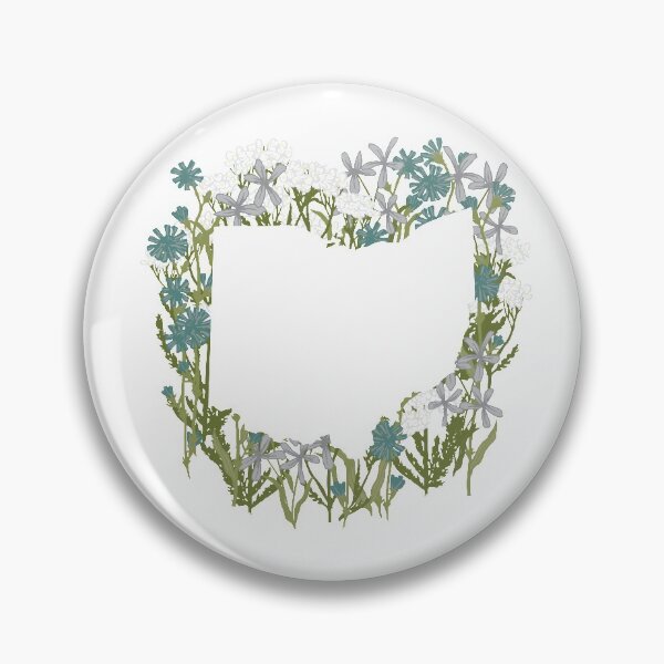 Item preview, Ohio State Map Silhouette - Wildflowers designed and sold by rachelhirst.