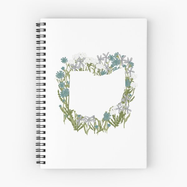 Item preview, Ohio State Map Silhouette - Wildflowers designed and sold by rachelhirst.
