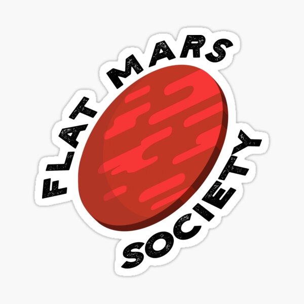 Flat Mars Society Sticker