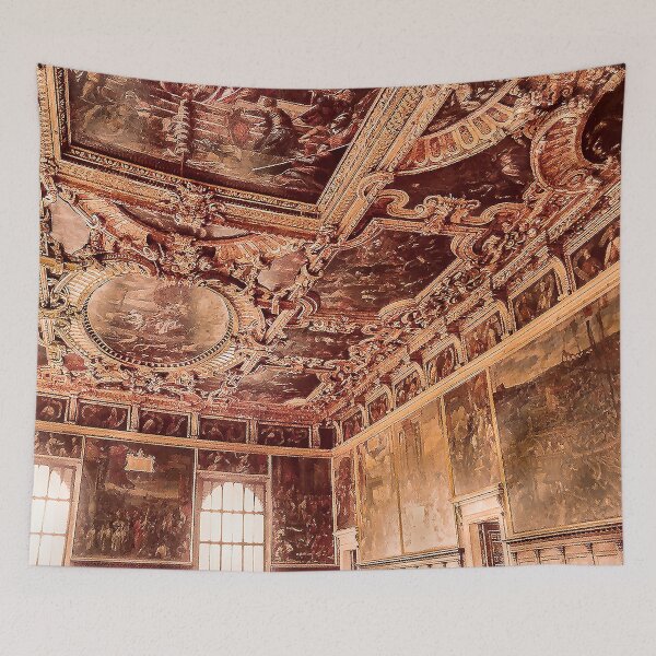 Item preview, Doge's Palace in Venice, Gold Ornate Ceiling, Vintage Photo designed and sold by Retrospun.