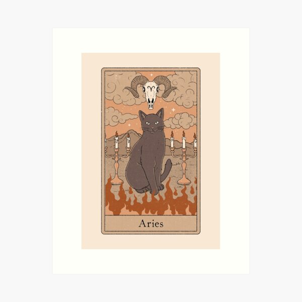 Aries Cat Art Print