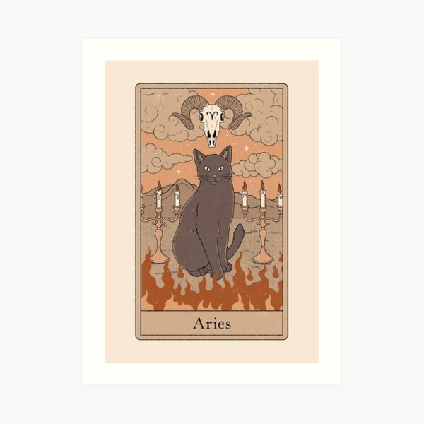 Aries Cat Art Print