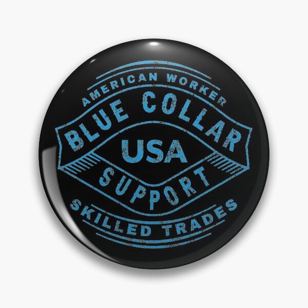 Item preview, Blue Collar Support USA (blue) designed and sold by ColdCityDesign.