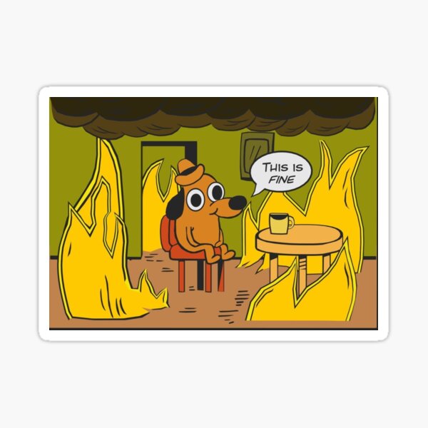 pop this is fine dog