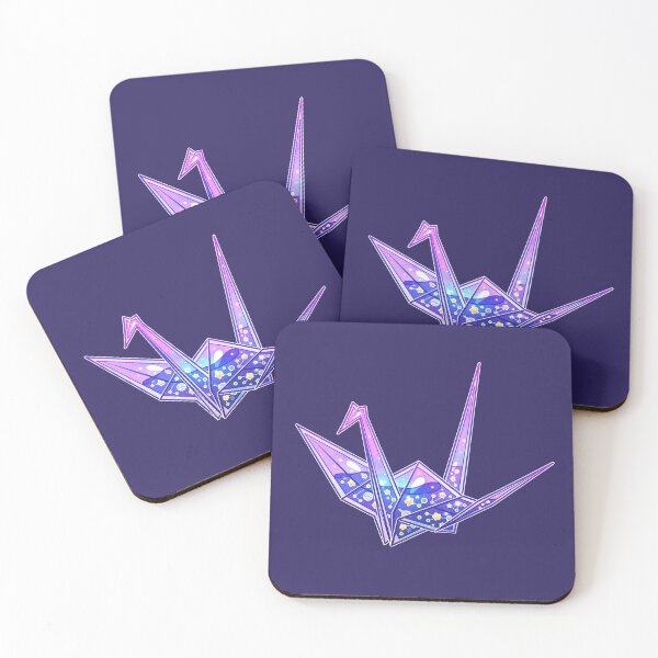 Item preview, Glass Galaxy Origami Crane designed and sold by heysoleilart.