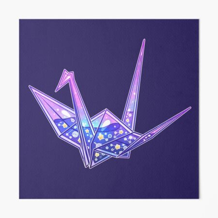 Glass Boba Origami Crane Art Board Print for Sale by heysoleilart