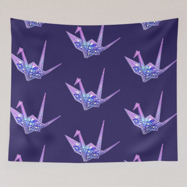 Item preview, Glass Galaxy Origami Crane designed and sold by heysoleilart.