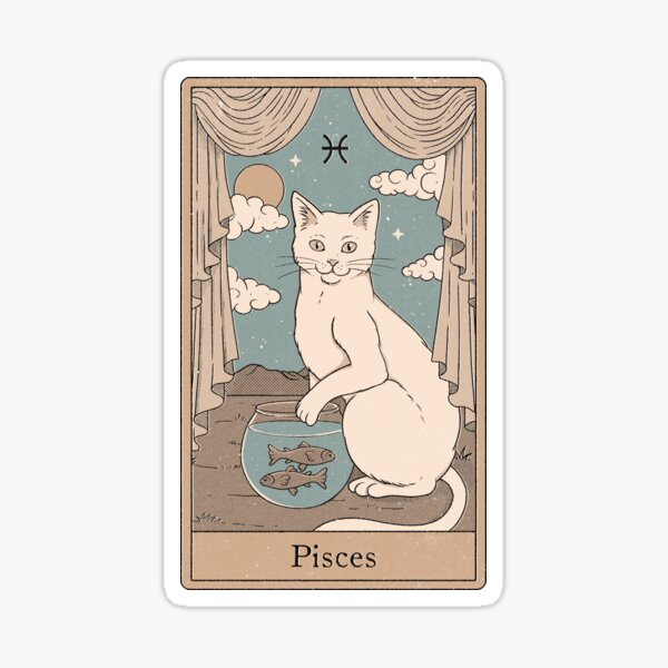 Pisces Cat Sticker