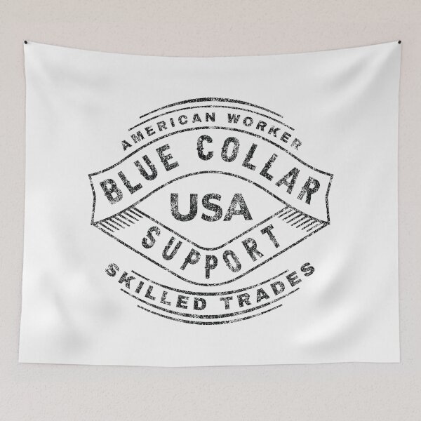 Item preview, Blue Collar Support USA (black) designed and sold by ColdCityDesign.
