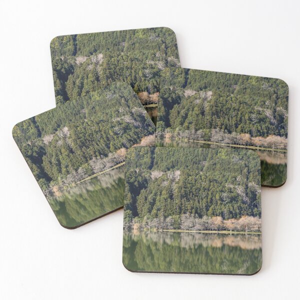 Item preview, Reflection of trees in water, green landscape. designed and sold by AylaHarbich.