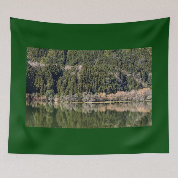 Item preview, Reflection of trees in water, green landscape. designed and sold by AylaHarbich.