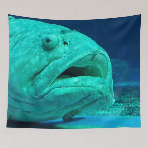 Item preview, Big fishes head Under water Sea Depth Ocean animals designed and sold by Tanja Dianova.