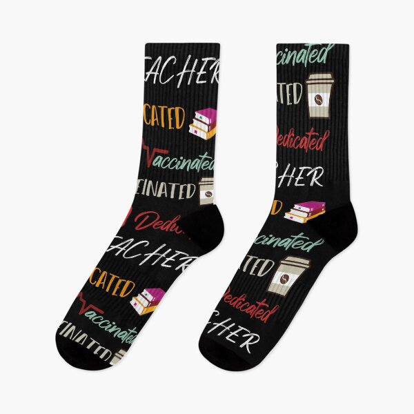 Item preview, Educated Vaccinated Caffeinated Dedicated Teacher Funny designed and sold by MerchSpot.