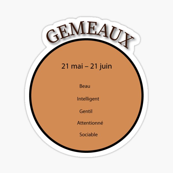 Signe astro des Gémeaux Sticker