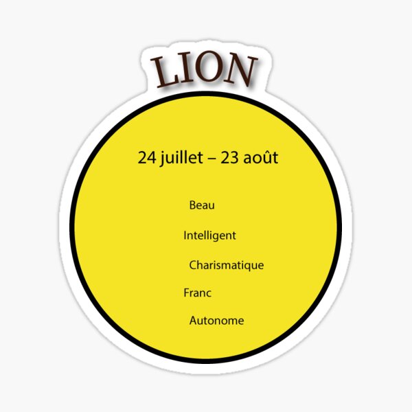Signe astro du LION Sticker