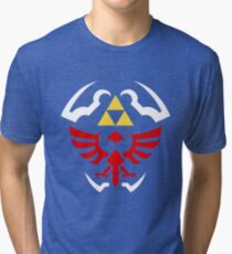 Hylian Shield - Legend of Zelda Tri-blend T-Shirt