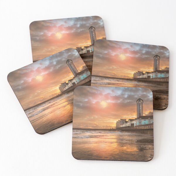 Item preview, High tide at sunset at Swansea Bay designed and sold by Leighton Collins.