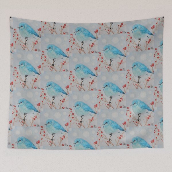 Item preview, Snow blue bird designed and sold by Jaa1ja.