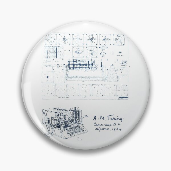 Item preview, Alan Turing Machine Blueprint designed and sold by SamLynskey.