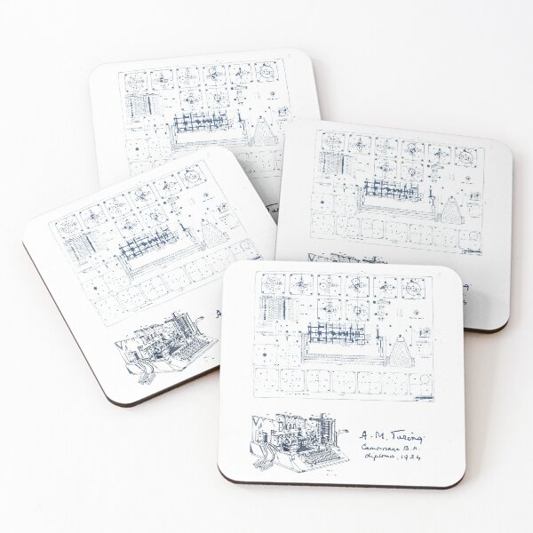 Item preview, Alan Turing Machine Blueprint designed and sold by SamLynskey.