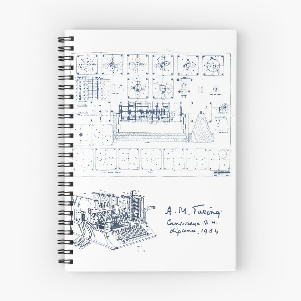 Item preview, Alan Turing Machine Blueprint designed and sold by SamLynskey.