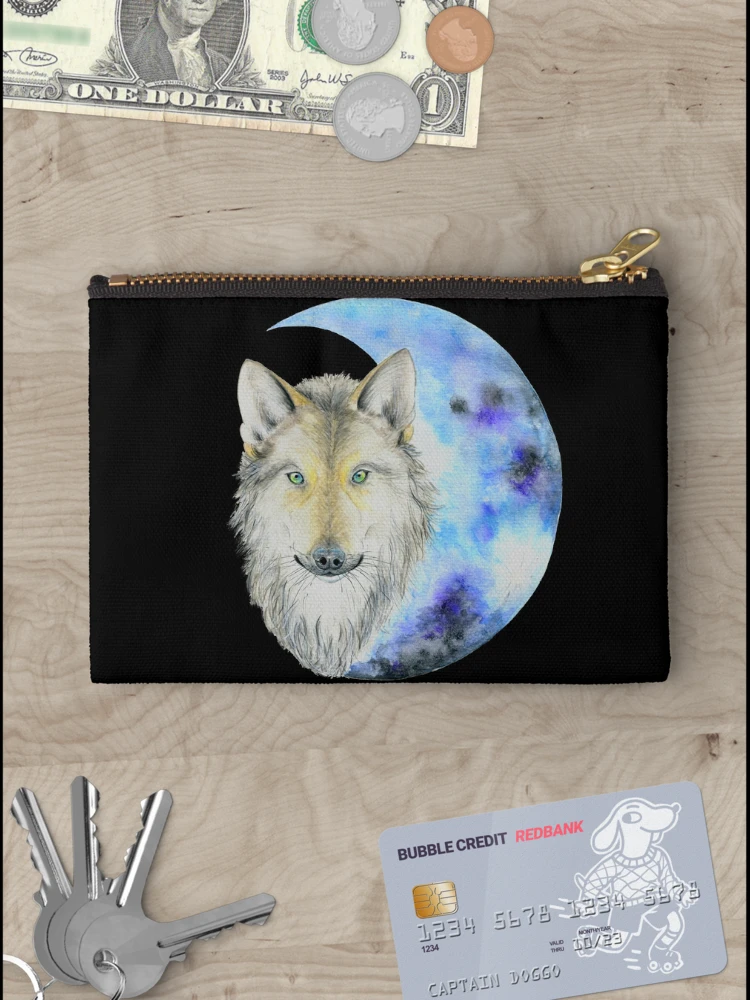 Thumbnail 3 of 4, Zipper Pouch, Wolf moon designed and sold by ColorSplendor.