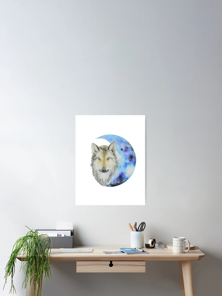 Thumbnail 2 of 3, Poster, Wolf moon designed and sold by ColorSplendor.
