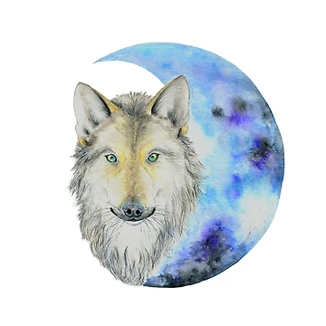 Artwork thumbnail, Wolf moon by ColorSplendor