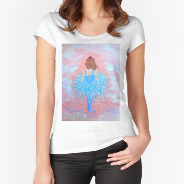 Aperçu de l'œuvre Petite ballerine avec bleu et rose créée et vendue par LindaPhelpsArt.