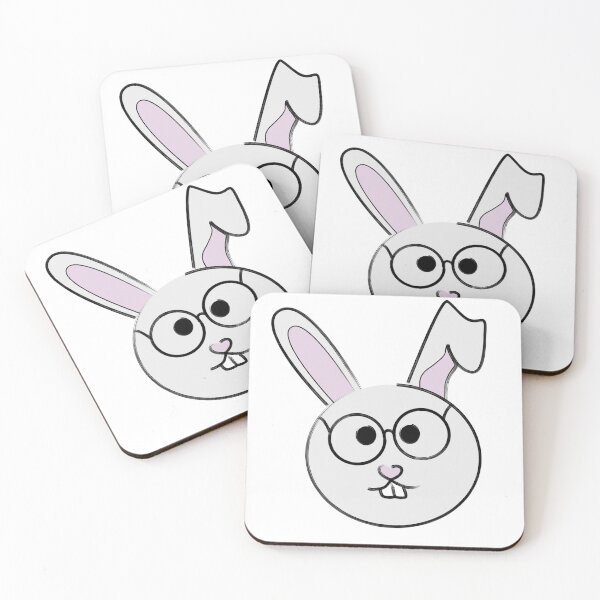 Item preview, Bunny In Glasses Hopster Bunny designed and sold by Punderstandable.