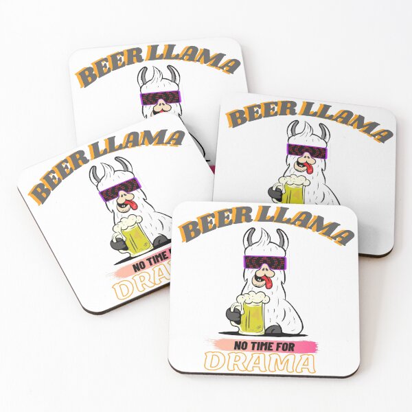 Item preview, Beer Llama No Time for Drama - Funny Llama Design designed and sold by LordAudes.