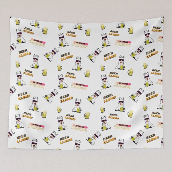 Item preview, Beer Llama No Time for Drama - Funny Llama Design designed and sold by LordAudes.