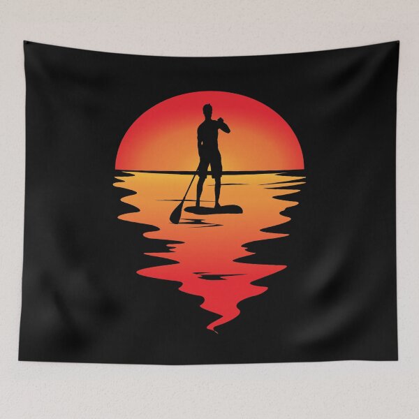 Item preview, Stand Up Paddle Board - SUP - Orange Sunset designed and sold by HeatherPore.