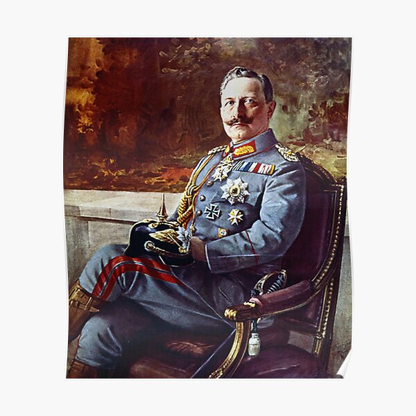 Kaiser Wilhelm II., 1914 Sitzporträt Poster