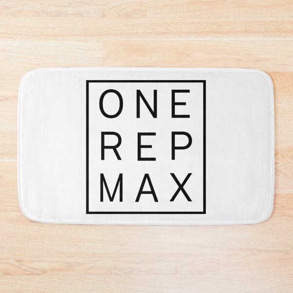Item preview, One Rep Max - 1RM - Crossfit Design clean text in white box  designed and sold by RXThread.