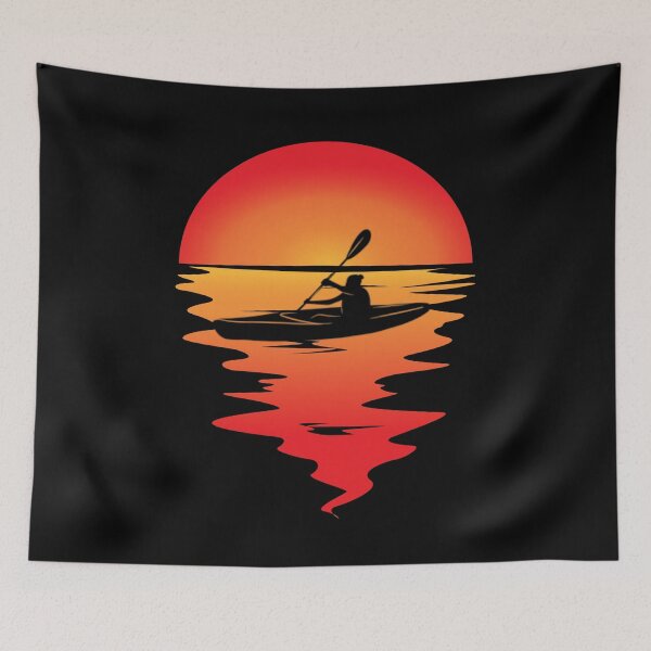 Item preview, Woman Kayaker - Orange Sunset designed and sold by HeatherPore.