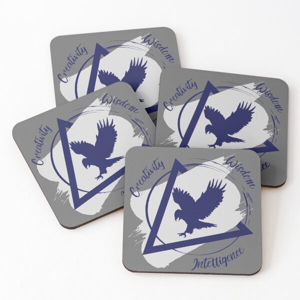 Item preview, Blue and Gray Eagle Crow Creativity, intelligence, wisdom 2 designed and sold by AlexWolfDesigns.