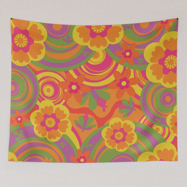 Item preview, groovy floral pattern designed and sold by MallsD.