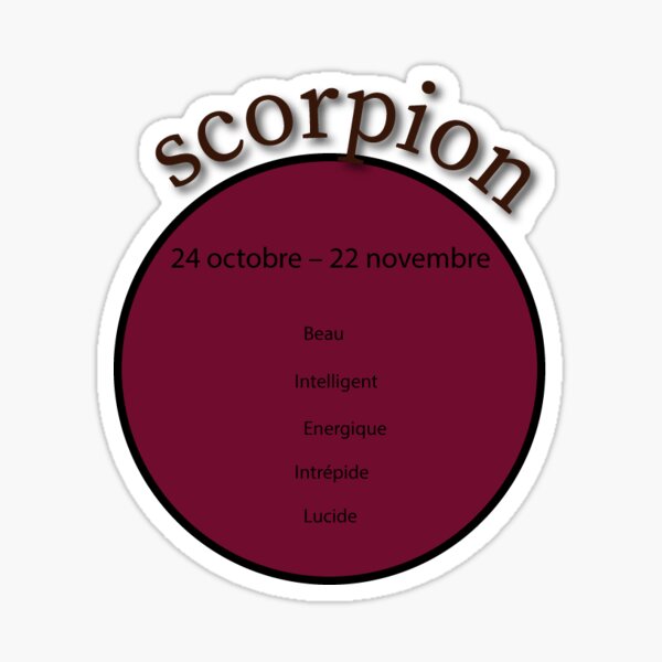 Signe astro du scorpion Sticker