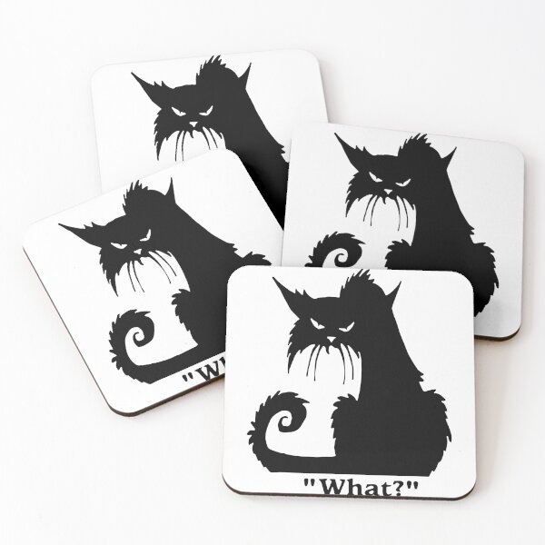 Item preview, Angry Black Cat What? - Funny Black Cat designed and sold by cxytees.