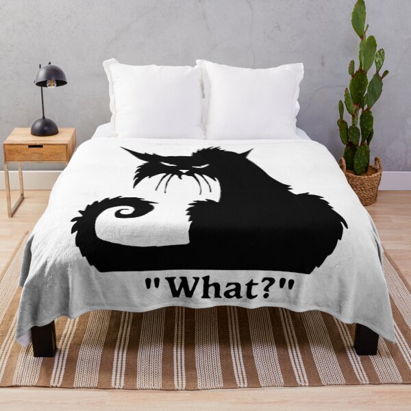 Item preview, Angry Black Cat What? - Funny Black Cat designed and sold by cxytees.