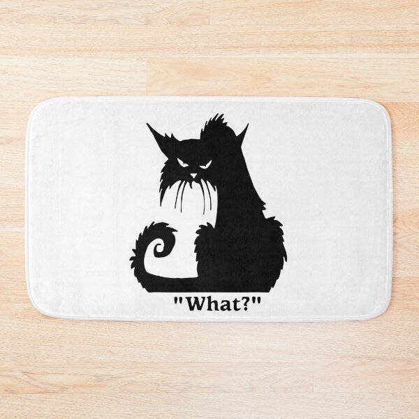 Item preview, Angry Black Cat What? - Funny Black Cat designed and sold by cxytees.