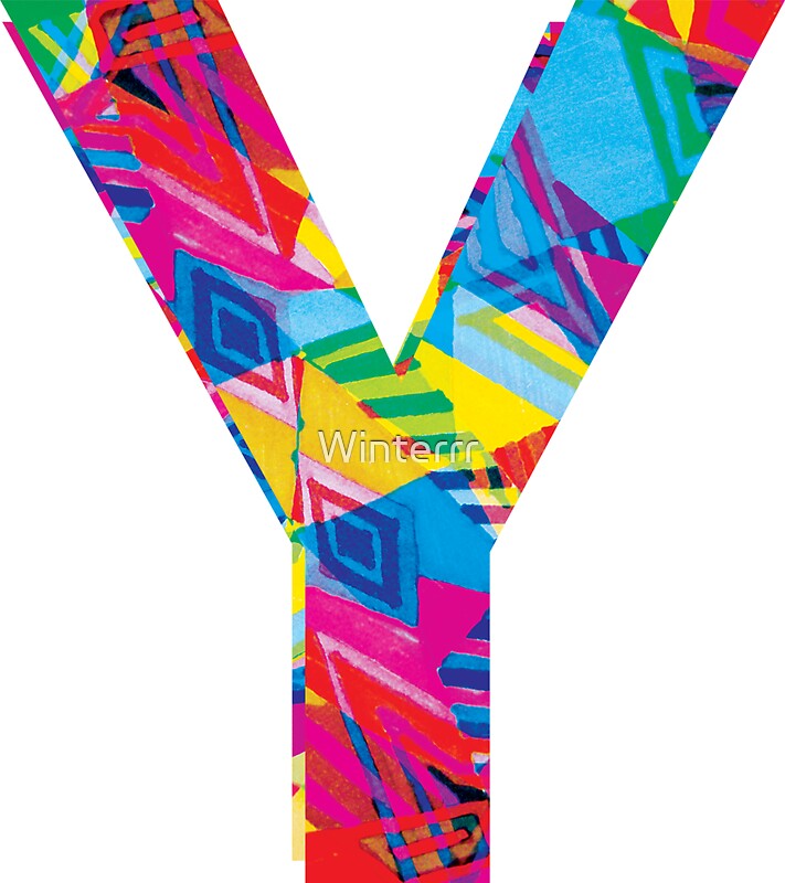 "Fun Letter Y" Stickers by Winterrr Redbubble