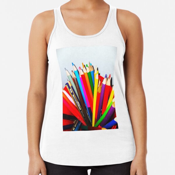 Amazing pencils colors Racerback Tank Top