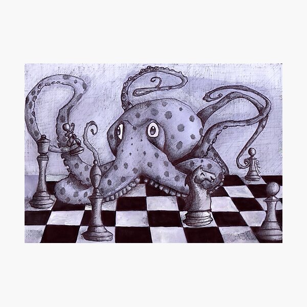Item preview, An Octopus Playing Chess designed and sold by Cantus.