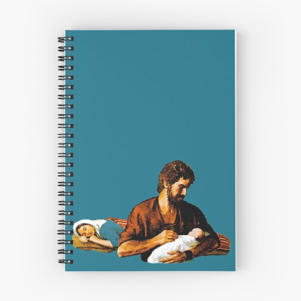 Item preview, St. Joseph holds baby Jesus while Mary sleeps (transparent background design) designed and sold by Brasilia.