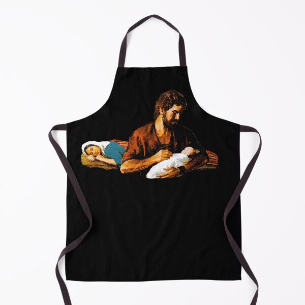Item preview, St. Joseph holds baby Jesus while Mary sleeps (transparent background design) designed and sold by Brasilia.