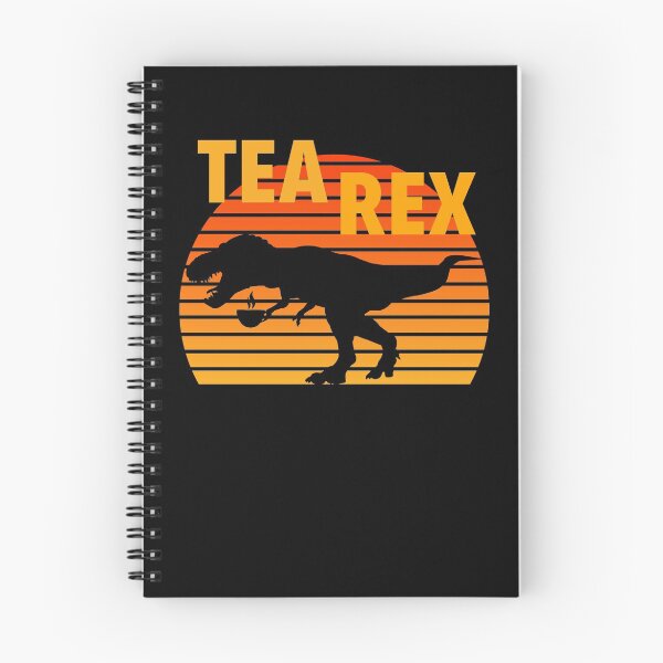 Item preview, Tea Rex Tea Loving T-Rex Drinking Tea Retro Sunset designed and sold by Zurickdesigns.