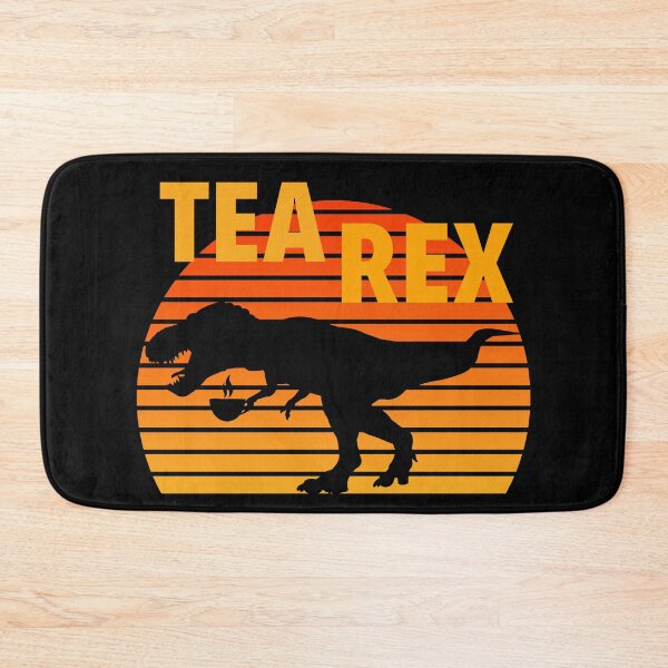 Item preview, Tea Rex Tea Loving T-Rex Drinking Tea Retro Sunset designed and sold by Zurickdesigns.